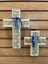 Load image into Gallery viewer, Wooden Cross with Fish Design (2 size choices)
