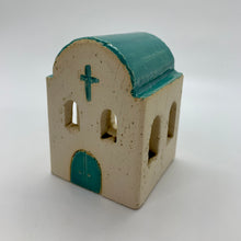 Load image into Gallery viewer, Stoneware Church Votive Holder (4 color choices, 2 sizes)
