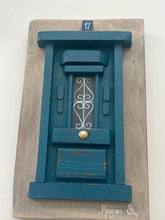 Load image into Gallery viewer, Handmade “Tiny” Wooden Greek Door (Multiple colors and designs)
